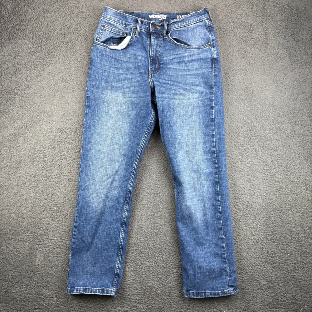 Wrangler Mens Relaxed Fit Straight Leg Jeans Blue 30x30 10MGW15MW Denim Pants